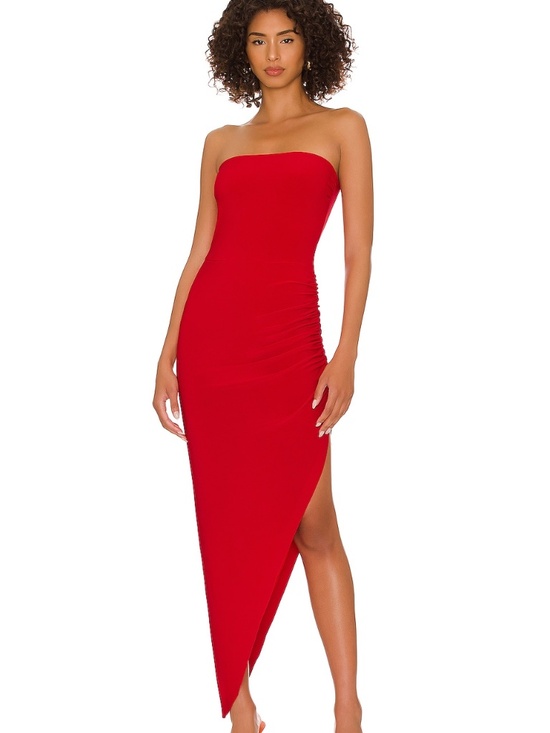 Revolve Norma Kamali Side Drape Gown - Picture 1 of 4